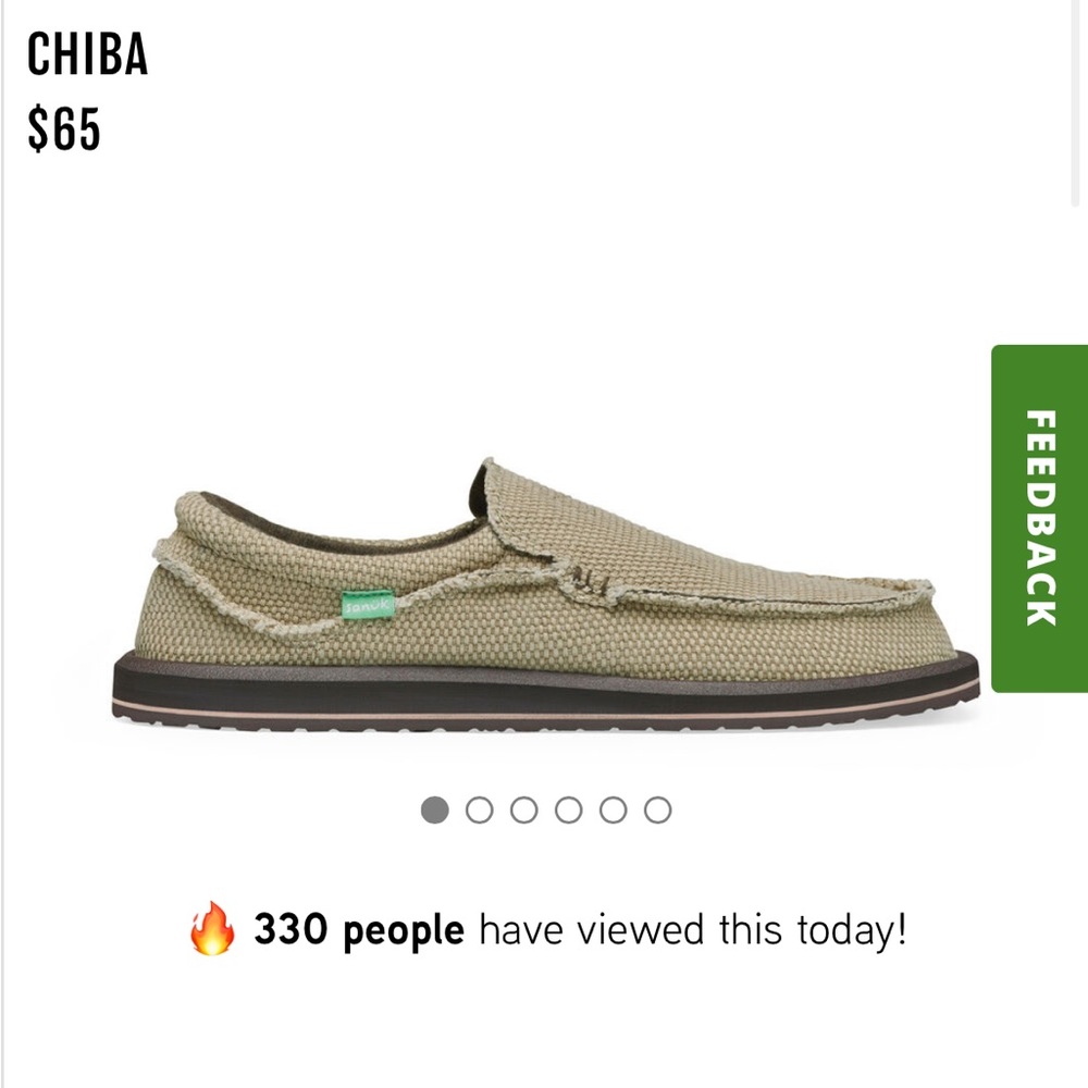 Men’s Sanuk Chiba- Tan size 9